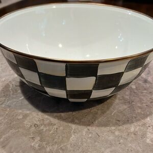 Mackenzie Childs check courtly large mixing bowl